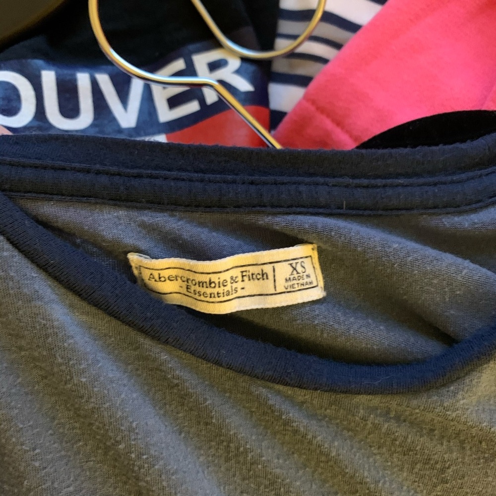 A&F Navy Blue Ringer Tee - Picture 2 of 2